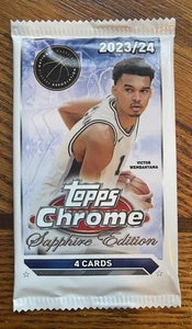 2023/24 Topps Chrome Sapphire Edition Basketball Hobby Pack - Bild 1 von 2