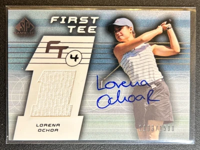 Lorena Ochoa AUTO~JERSEY #/1500 First Tee 2003 SP Game Used Autograph Patch #75 - Image 1 of 2