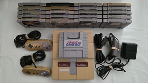 Super Nintendo SNES Console + 20 Games and Super GameBoy-Mario, Mega Man & More - Picture 1 of 14