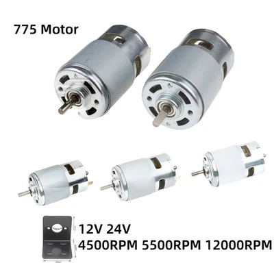 775 Motor Kugellager DC 12V-34V Turbine Gleichstrom Getriebemotor Drehmoment - Bild 1 von 4