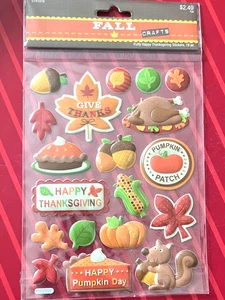 ÚLTIMO 1 - PEGATINAS 3D HINCHADAS PASTEL DE ACCIÓN DE GRACIAS OTOÑO PAVO - ENVÍO GRATUITO - Imagen 1 de 1