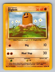 Diglett 047/102 Common Base Set LP - NM Pokemon TCG - Picture 1 of 2