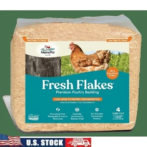 Ropa de cama premium para gallinero Fresh Flakes para ropa de cama de pollo 4 pies cúbicos - Imagen 1 de 9