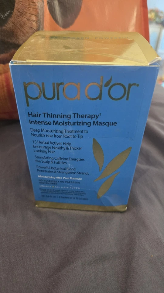 Увлажняющая маска для предотвращения выпадения волос Pura d'or 8 упаковок - Изображение 1 из 1