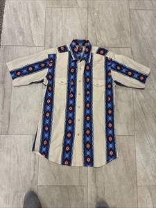 Vintage Panhandle Slim Western Shirt Men’s Medium Pearl Snap Aztec Stripe NICE! - Picture 1 of 12