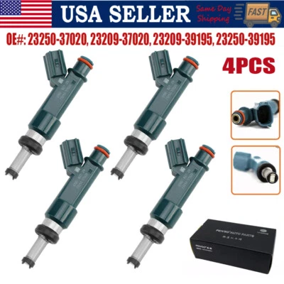 4 piezas nuevos inyectores de combustible 23250-37020 para Toyota Prius Lexus CT200h enchufables 1,8 L Foto 1 de 4