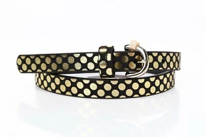 RUBY & BLOOM 135032 Kids Girls Brown/Gold Polka Dot Belt Size Medium/Large - Picture 1 of 4