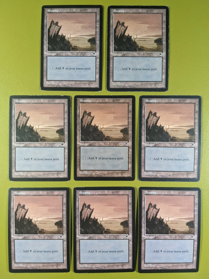8 Swamp (Vertical Log) Tempest Magic the Gathering MTG 8 - Image 1 of 1