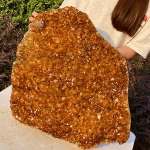 Piedra de cuarzo amarillo natural 60,34 lb racimo de cristal piedras curativas mineral - Imagen 1 de 13