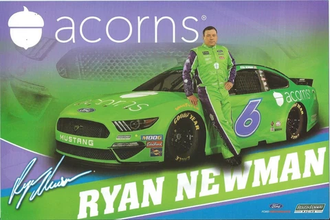 2019 RYAN NEWMAN #6 NASCAR MONSTER ENERGY CUP SERIES "ACORNS" POSTCARD!! Cover