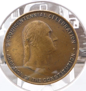 1937 Constitution Sesquicentennial Medal George Washington Bronze 32mm SP3502 - Bild 1 von 2