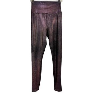 American Apparel Purple High Waisted Holographic Sparkly Leggings Large - Picture 1 of 6