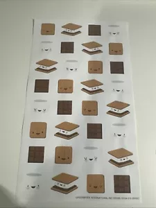 S’more Scratch Sniff 32 Aufkleber auf Einzelblatt Lagerfeuer Marshmallow Graham Neu - Bild 1 von 5