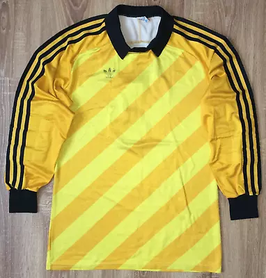 Camicia Da Calcio Adidas Germania Ovest Vintage Anni '80 Gialla GK Goalkeeper #1 Taglia M • 129.34€