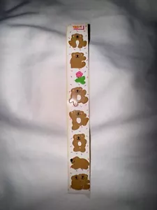 Vintage 1982 Toots Cardesign Cuddly Koala Bears Eighties Sticker Sheet Strip - Picture 1 of 2