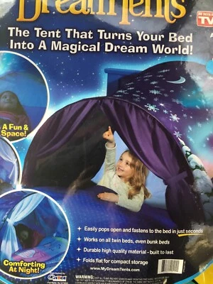 Dream Tents Pop Up Sleep Tents Indoor Twin size Winter Wonderland Kids Play - Image 1 of 3