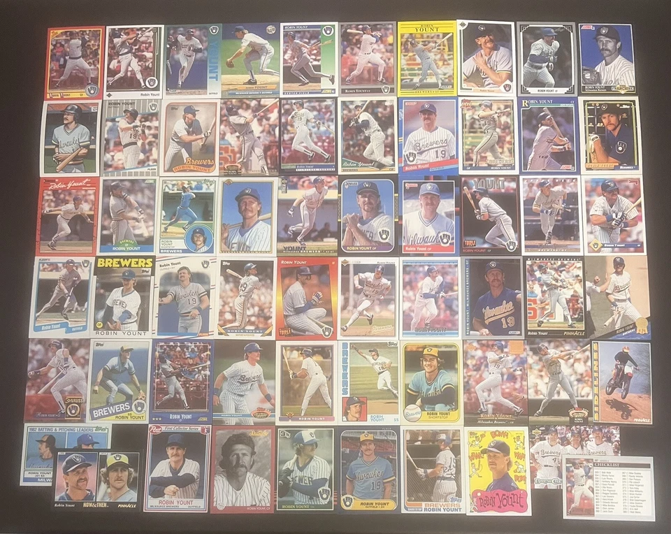 (60) Robin Yount Milwaukee Brewers Lote #6 - 1981-1995 - Topps Kids & Pinnacle Foto 1 de 1