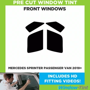 For Mercedes Sprinter Passenger Van 2019+ Pre Cut Window Tint Front Windows - Picture 1 of 9