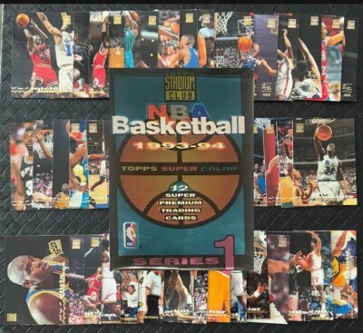1993-94 Stadium Club NBA Basketball Trading Cards Complete Your Set U Pick 1/2 - Image 1 of 3