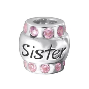 Schwester Charm Perle 925 Sterlingsilber für Europäer Armbänder kompatibel - Bild 1 von 4