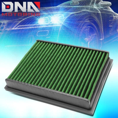 FOR A-CLASS B-CLASS W169 W245 GREEN REPLACEMENT RACING DROP IN AIR FILTER PANEL - Image 1 of 4