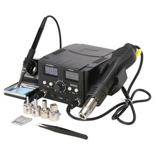 2IN1 Station de Soudage Fer à Souder Air Chaud Soudure Électrique SMD Numérique
