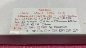 CAT6 8-Port Dual IDC Patch Panel 1U Wall Mount Unshielded T568A/B White - Picture 1 of 3