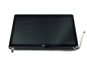 HP PAVILION DV6 16" LAPTOP LCD SCREEN BLACK BACK COVER HINGES ASSY 580624-001 - Picture 1 of 2