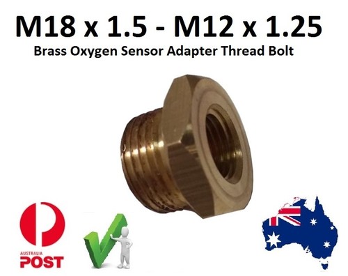 EXHAUST OXYGEN O2 SENSOR M18 X 1.5mm - M12 x 1.25 Adapter Brass Subaru ...