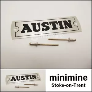 Classic Mini Rocker Cover Metal Plate AUSTIN INC. Rivets CP348 998 minor - Picture 1 of 1