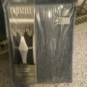 Croscill Home Draperie (2) gefütterte Paneele & Raffbänder 82" x 84" Muster Auden, neu - Bild 1 von 8