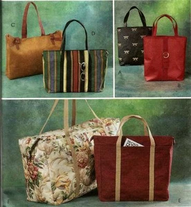Bolsos de mano forrados 2002 patrón de seis estilos McCall's 3894 fuera de imprenta - Imagen 1 de 2