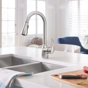 Moen CA87011SRS Kleo Single Handle Kitchen Faucet - Spot Resist Stainless - Picture 1 of 4