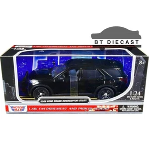 MOTORMAX 2022 FORD POLICE INTERCEPTOR UTILITY 1/24 UNMARKED BLACK 76990 - Picture 1 of 1