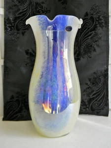 NUEVO SIN ETIQUETAS ~ Precioso Jarrón de Vidrio Artístico Murano Italiano 14" ~ Italia ~ Gran Decoración del Hogar - Imagen 1 de 5