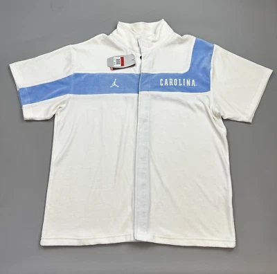 Vintage North Carolina Tar Heels Jacket Mens Large Jordan Velour Elite Warm Up - Image 1 of 4