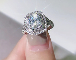 Sapphire natural shinny gemstone Ladies 18k gold filled stunning ring size 7