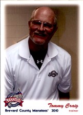 2010 Brevard County Manatees Grandstand #4 Tommy Craig Trainer Baseball Card