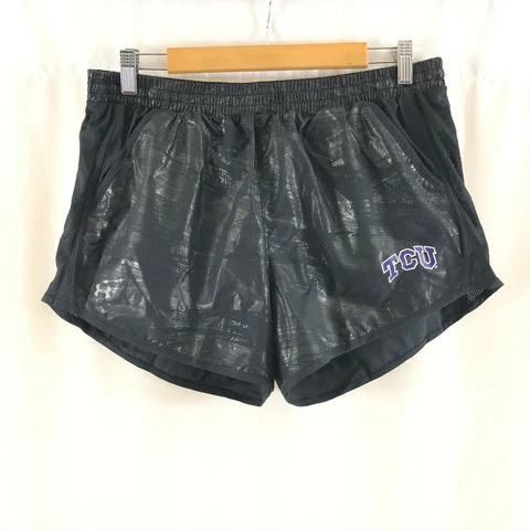 Under Armour Womens Shorts NCAA Texas Christian University Horned Frogs Black L Cover