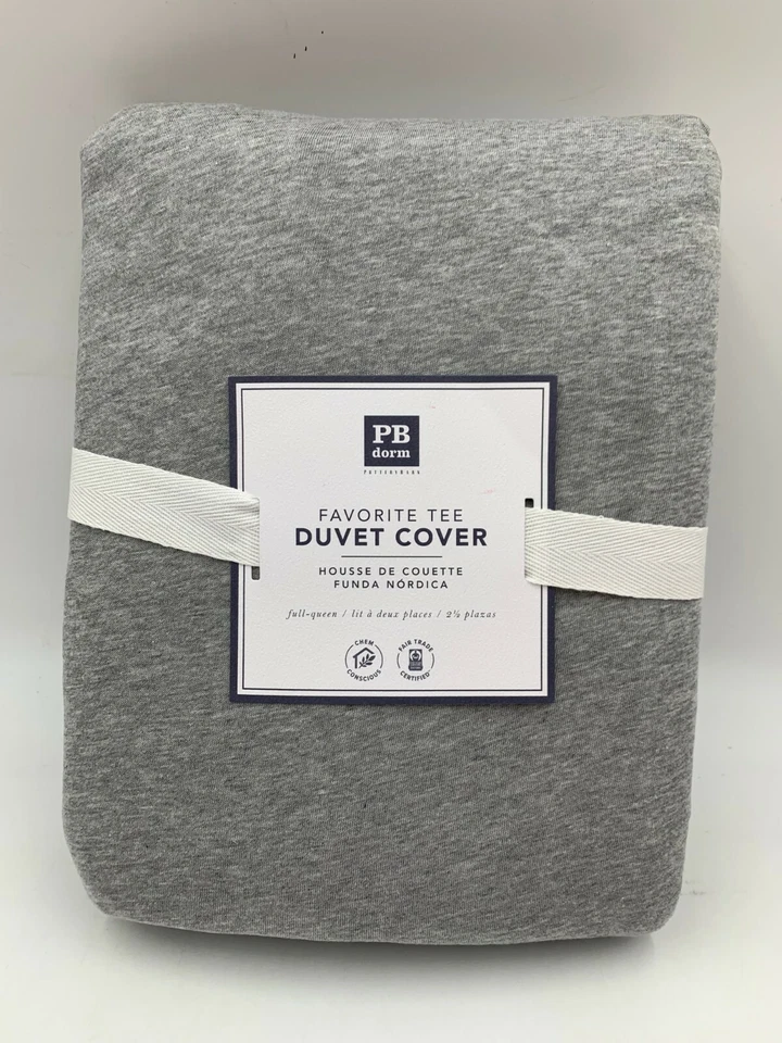 Funda nórdica Pottery Barn Teen Favorite Tee gris claro jaspeado reina #8408 Foto 1 de 1