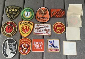 19 Patches & Decals NRA Smith & Wesson Ruger SKB Lyman Weatherby Guns Vintage