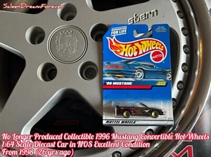 HOT WHEELS 1996 FORD MUSTANG CONVERTIBLE 1:64 DIECAST CAR HW FORD GT BURGUNDY - Picture 1 of 7