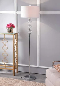 SAFAVIEH Pipa Glass Globe Floor Lamp | Crystal | - Picture 1 of 6