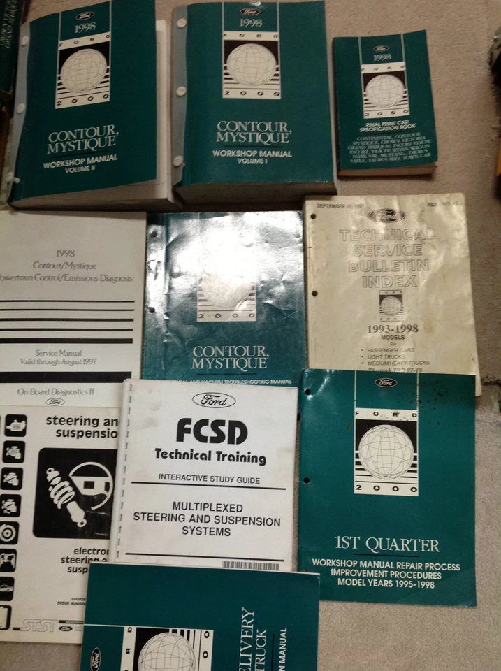1998 FORD CONTOUR & MERCURY MYSTIQUE Service Shop Repair Manual SET W  LOTS OEM — 第 1/4 张图片