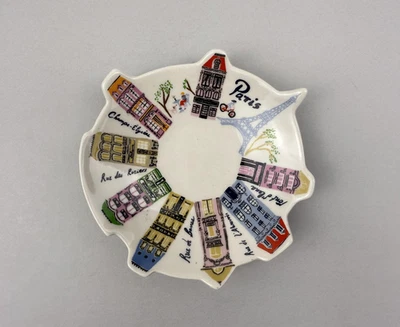 Anthropologie Paris Trinket Dish Danielle Kroll Ceramic Plate France Rare Decor