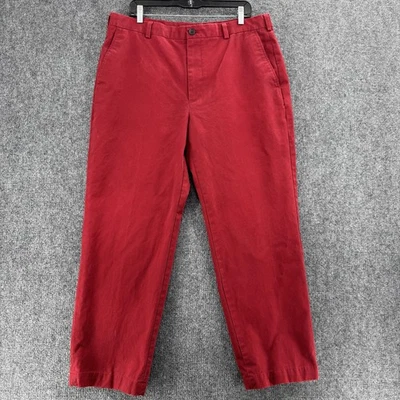 Brooks Brothers Pants Mens 38x30 Red Chino Clark Flat Front Cotton Straight Leg - Image 1 of 4