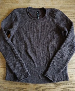 Kuhl Faye Sweater Womens Sz XS Crew Neck Soft Acrylic Wool Blend Dark Brown Gray - Picture 1 of 8