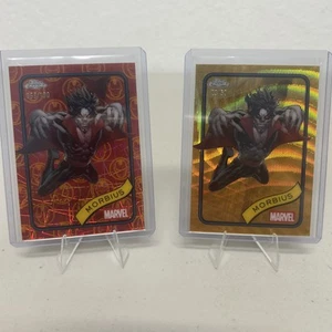 Lote 2 2025 Topps Cromo Marvel Morbius REFRACTOR ONDA DORADA/50/100 Iron Man - Imagen 1 de 5
