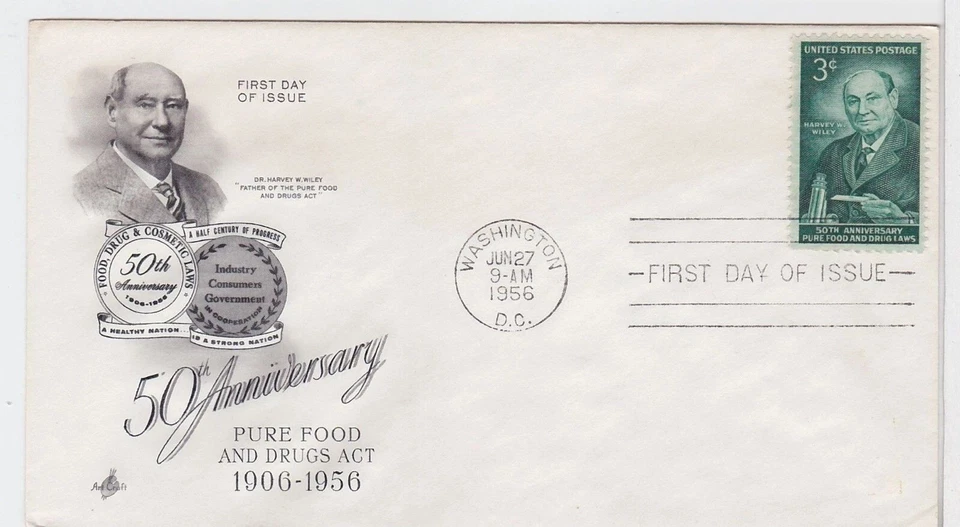 TurtlesTradingPost - FDA 50th Anniversary #1080- 1956 FDC Artcraft - Image 1 of 1