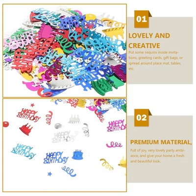 1 Bag Birthday Sequins Birthday Decoration Table Scatters birthday sequins - Image 1 of 4